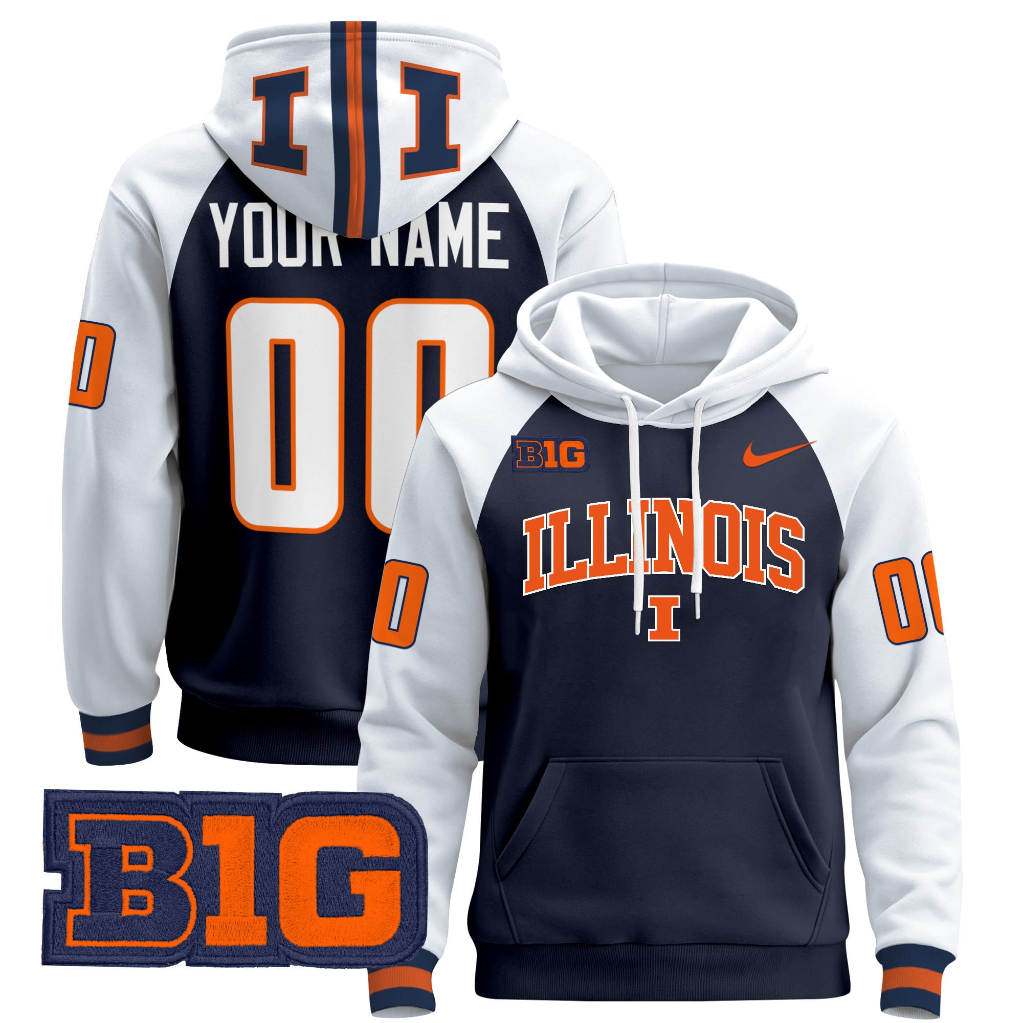 nike Illinois Fighting Illini Hoodie - Nike Illinois Fighting Illini