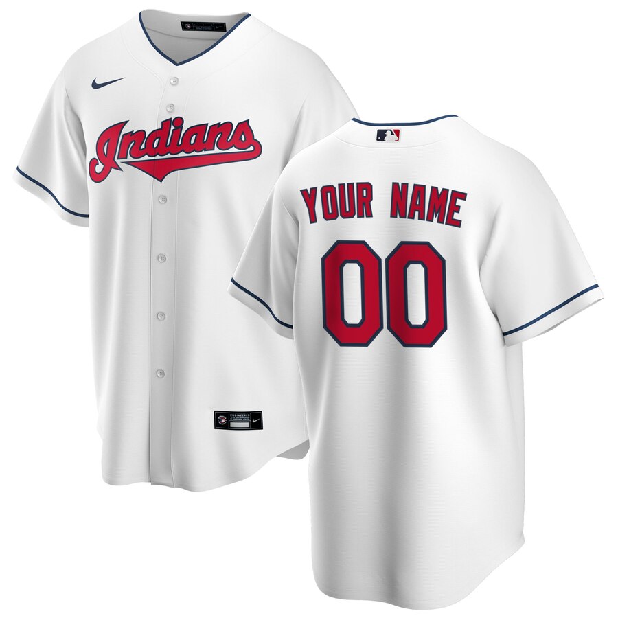 Nike Indians White Custom Jersey - Personalized MLB Style