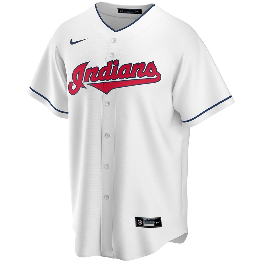 Alternative view of Nike Indians White Custom Jersey - Personalized MLB Style
