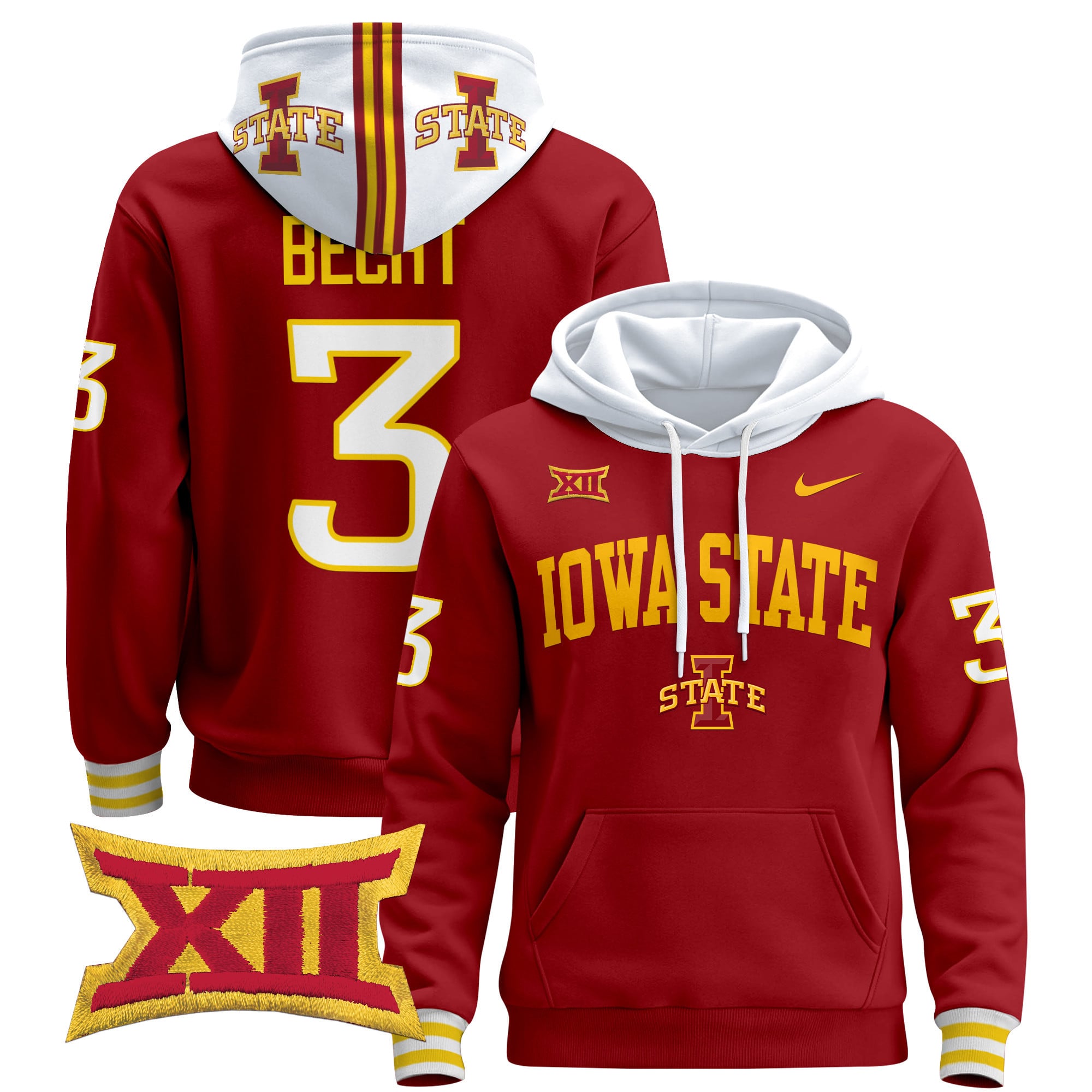 Nike Iowa State Burgundy Hoodie - NCAA Beckett #3