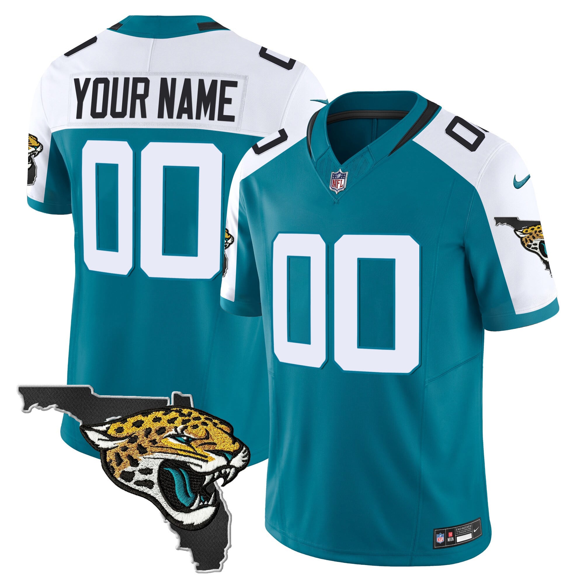 Alternative view of Nike Jaguars Black Custom Jersey - Personalize Your Style!