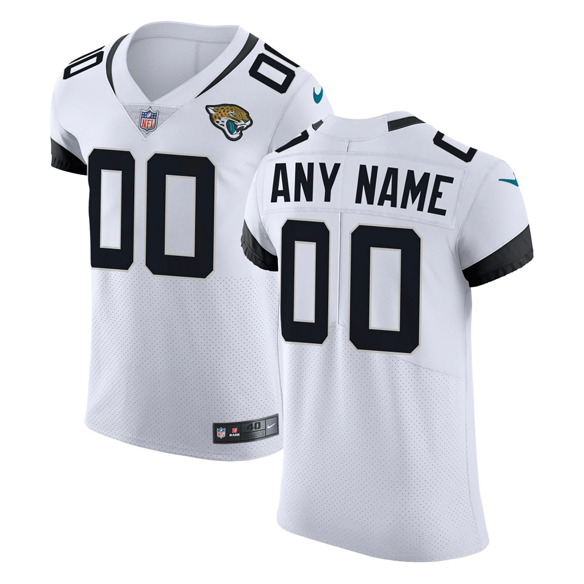 Alternative view of Nike Jaguars White Custom Jersey - Personalize Your Play!