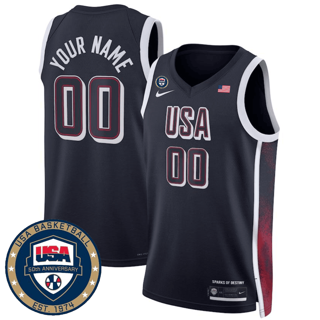 Nike James USA Jersey - Nike James USA Basketball Jersey - Navy Sparks