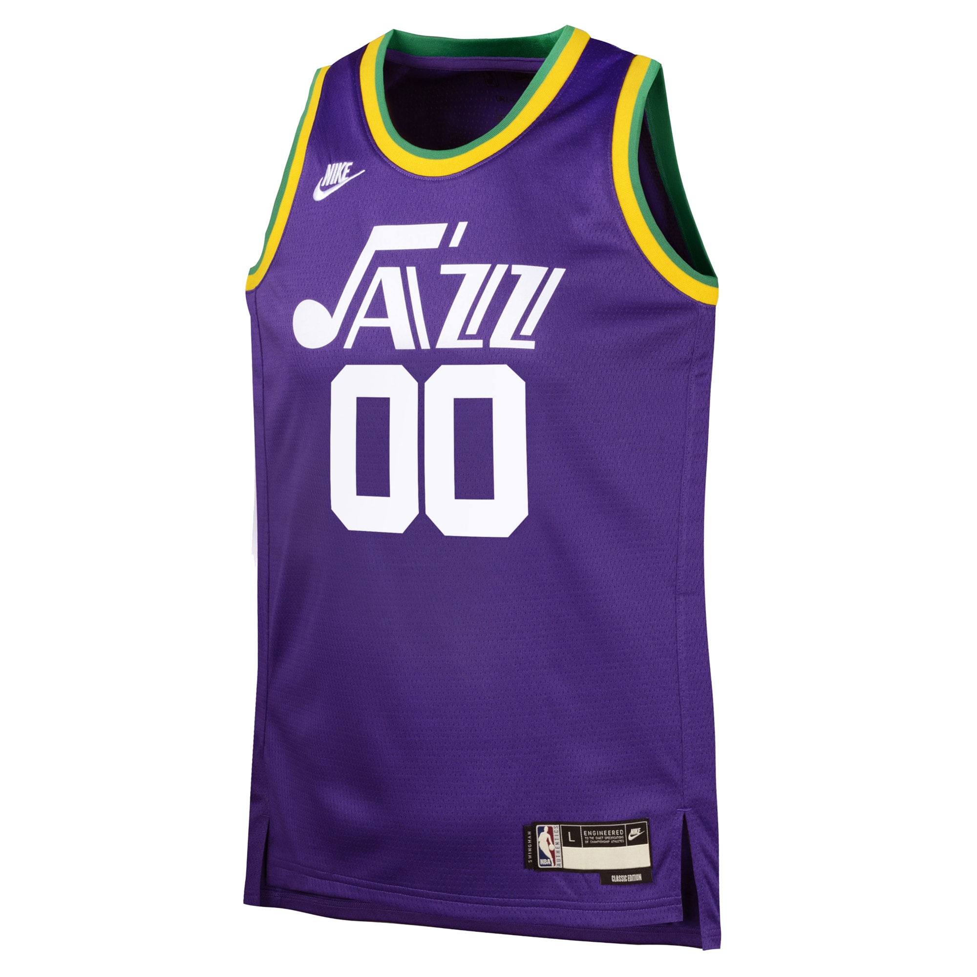 Alternative view of Nike Jazz Purple Jersey - Custom Name & Number - Classic Edition