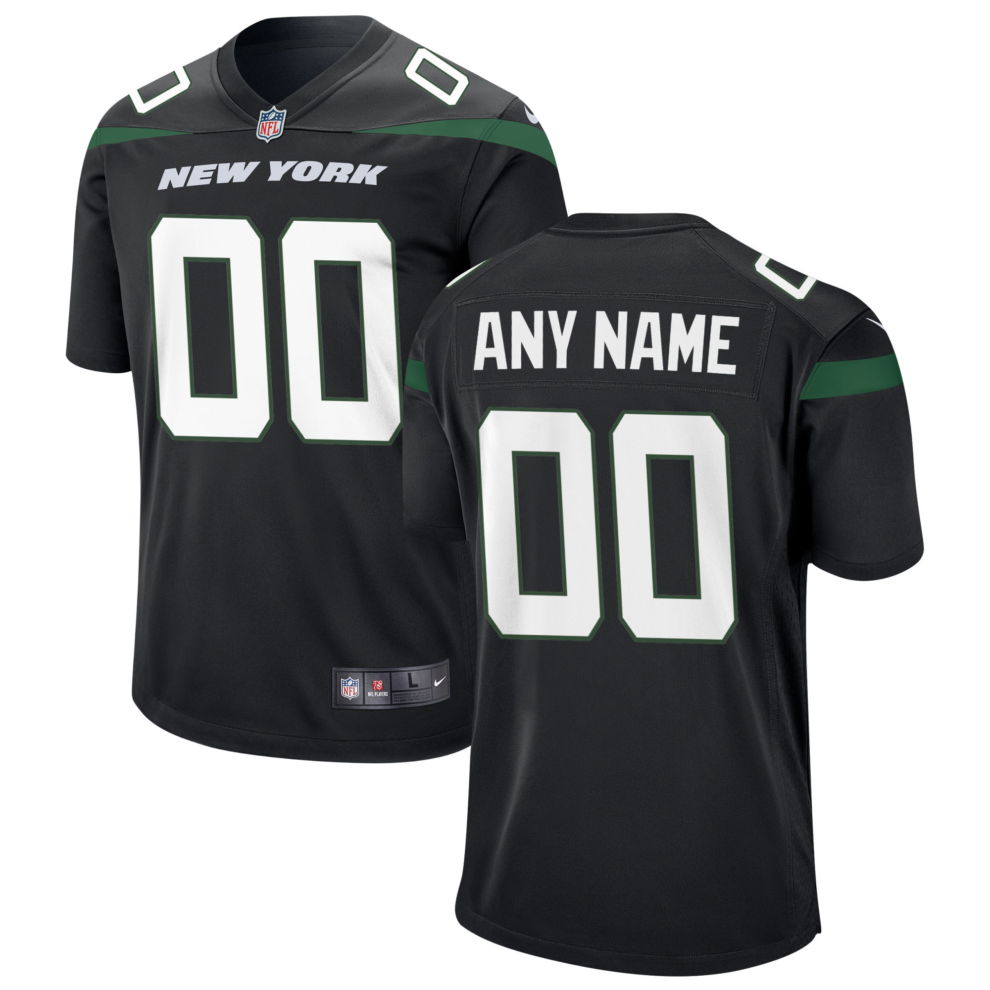 Nike Jets Black Custom Jersey - Personalize Your Style!