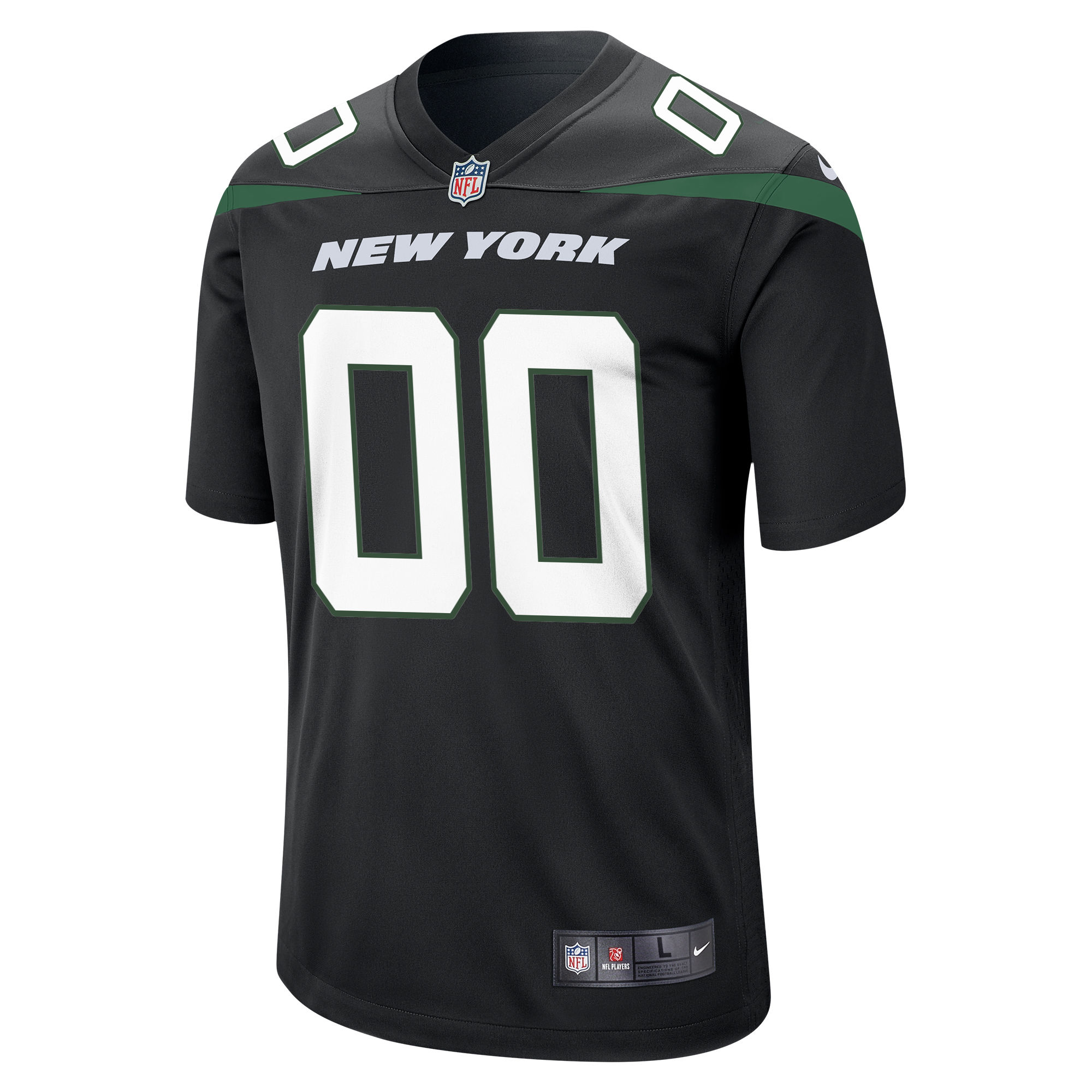 Alternative view of Nike Jets Black Custom Jersey - Personalize Your Style!