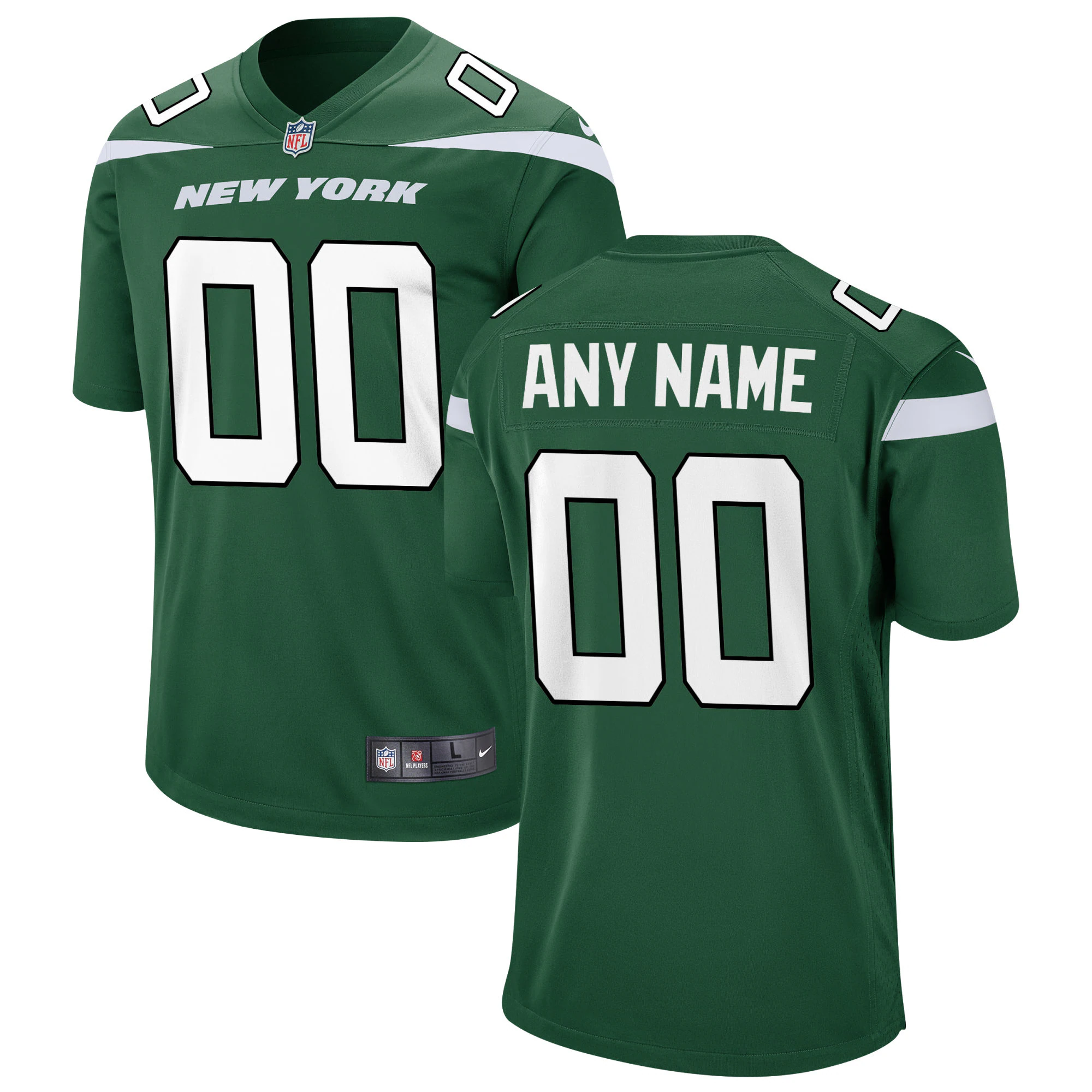 Alternative view of Nike Jets Gotham Green Custom Jersey - Personalize Your Legacy!