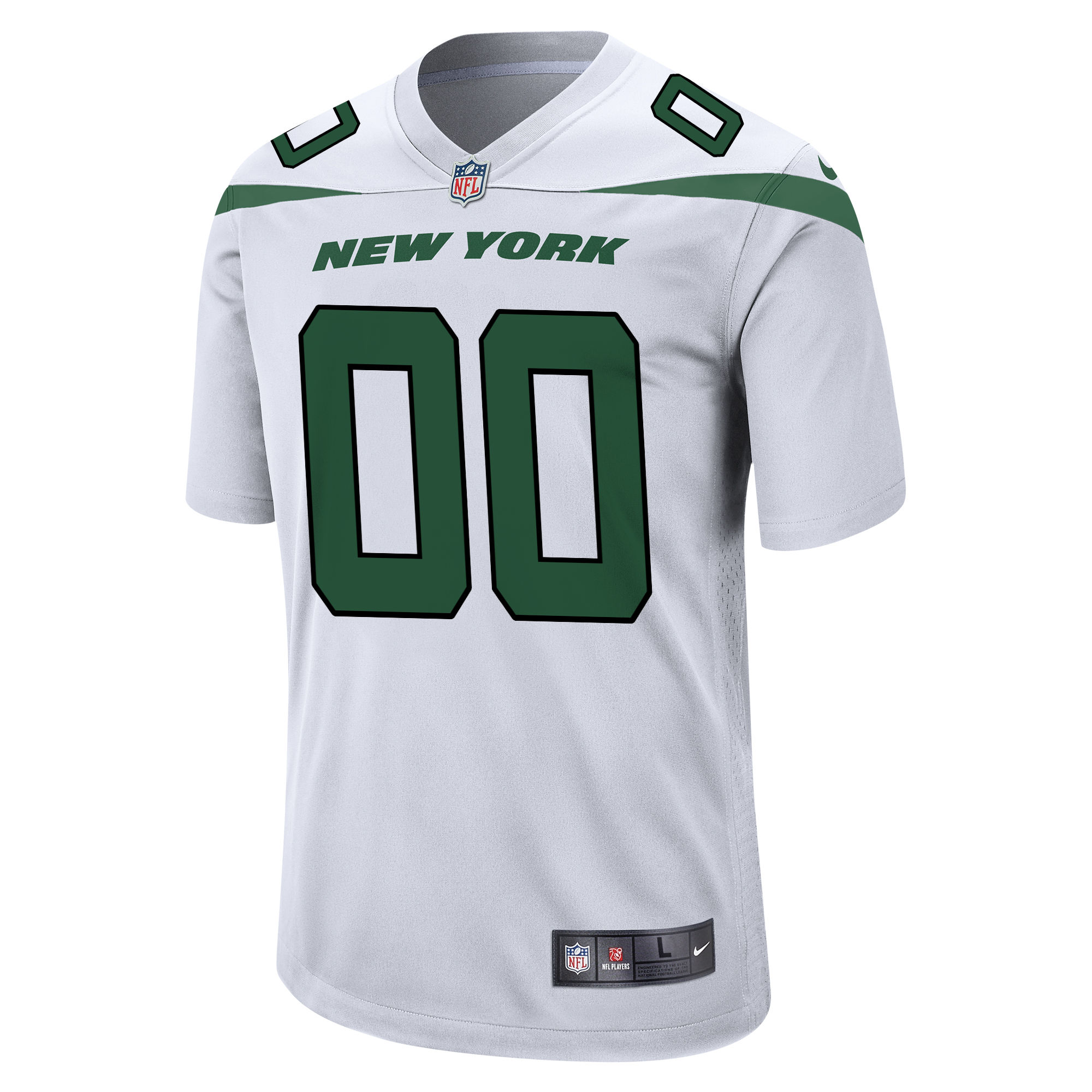 Alternative view of Nike Jets White Custom Jersey - Personalize Your Legacy!