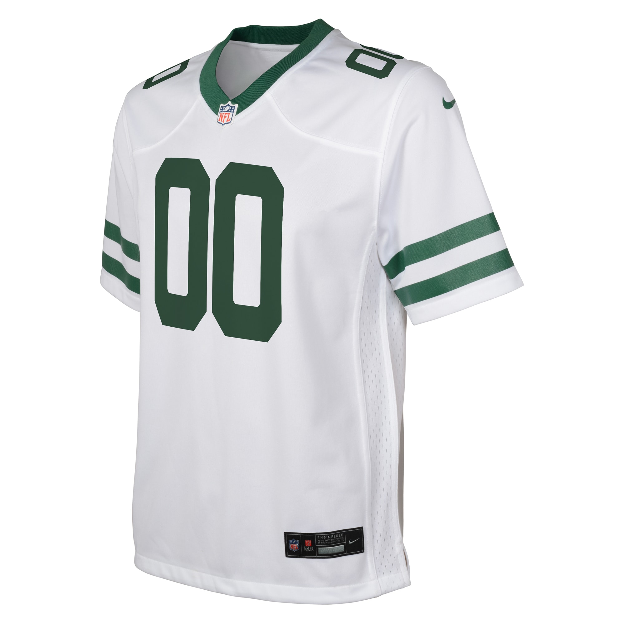 Alternative view of nike Jets White Green Custom Jersey - Nike Jets White & Green Custom