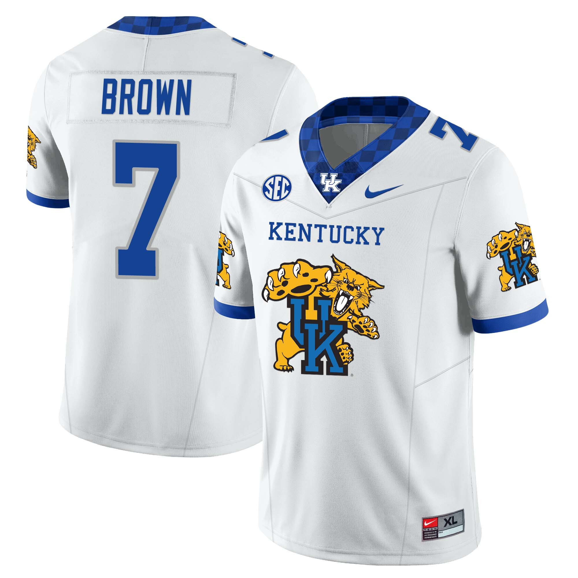 Nike Kentucky Wildcats #7 Jersey - White & Blue