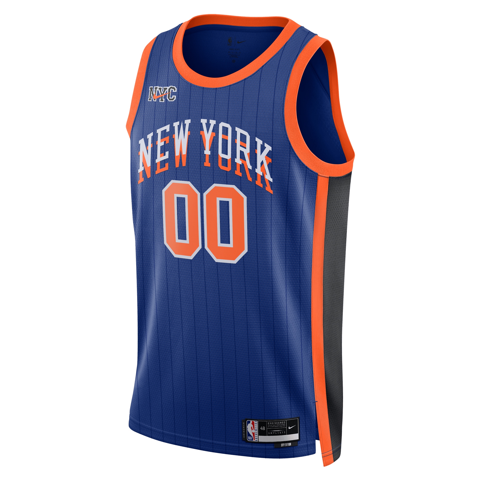 Alternative view of nike Knicks Blue Custom Jersey - Nike Knicks Blue Jersey - Custom Icon