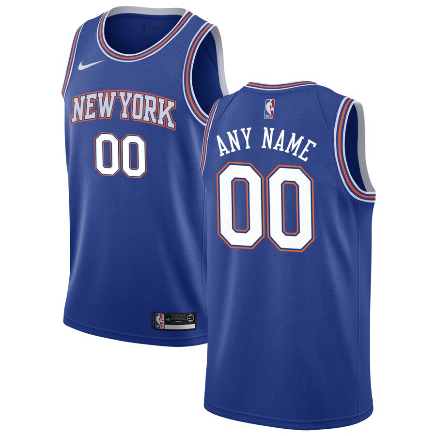 Nike Knicks Royal Blue Custom Jersey - Icon Edition