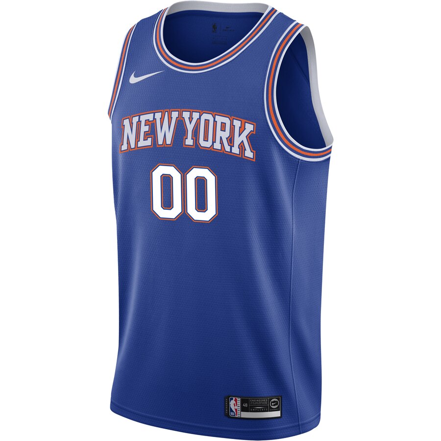 Alternative view of Nike Knicks Royal Blue Custom Jersey - Icon Edition