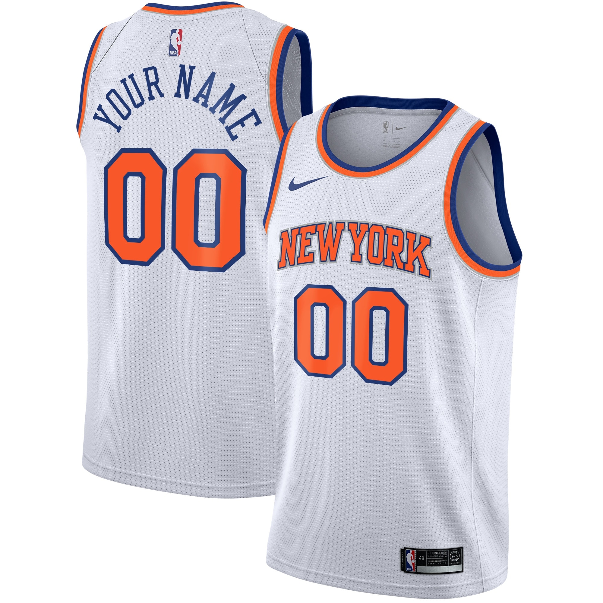 Nike Knicks White Jersey Custom - Nike Knicks White Jersey - Custom