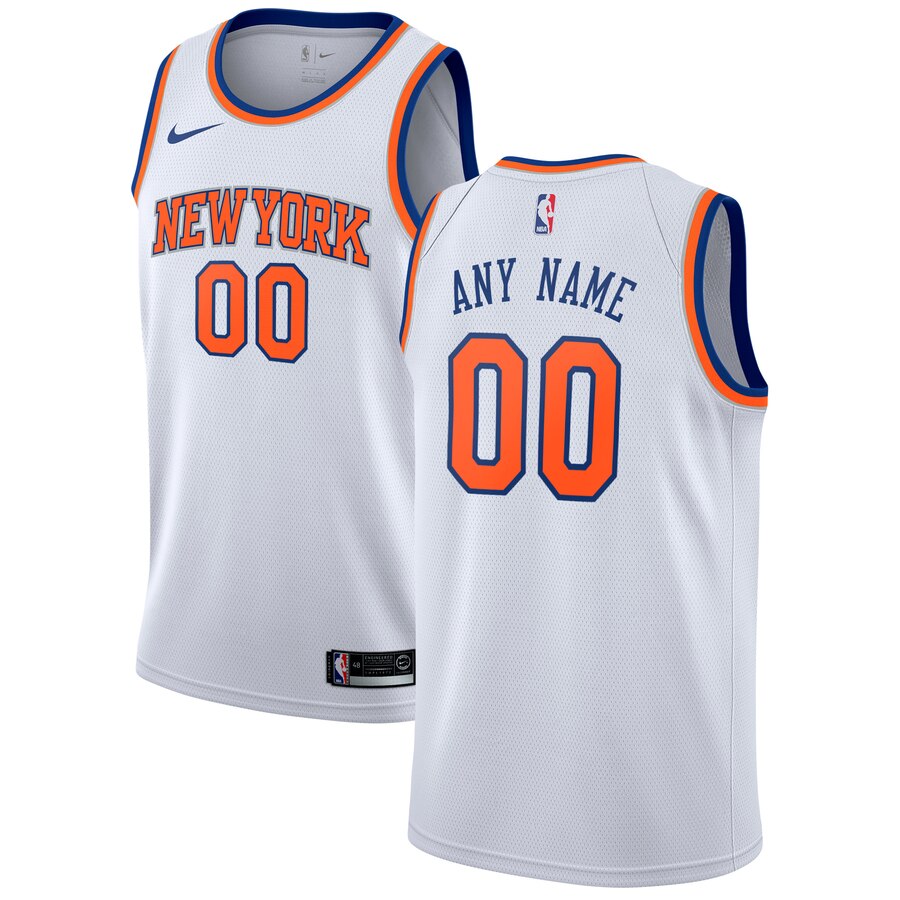 Nike Knicks White Jersey - Custom Player, Icon Edition