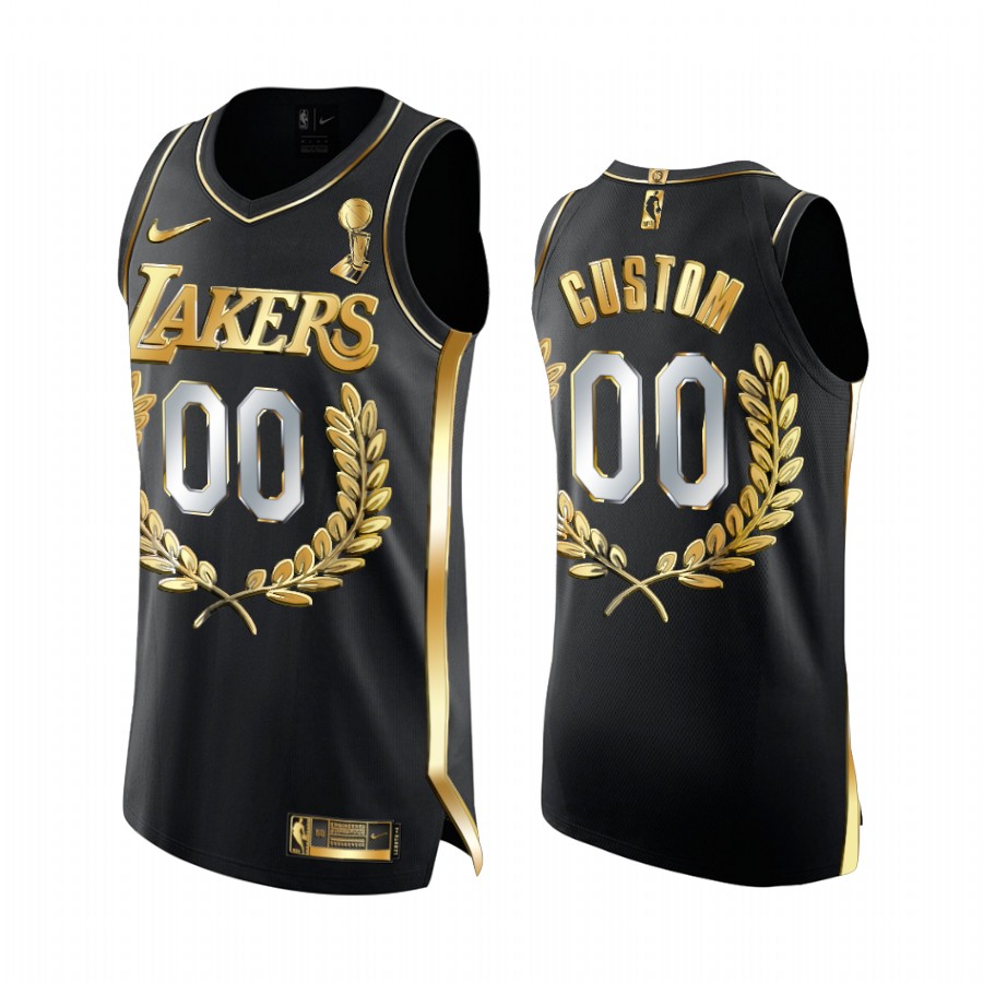 nike Lakers Black Gold Jersey - Nike Lakers Black & Gold Custom Jersey