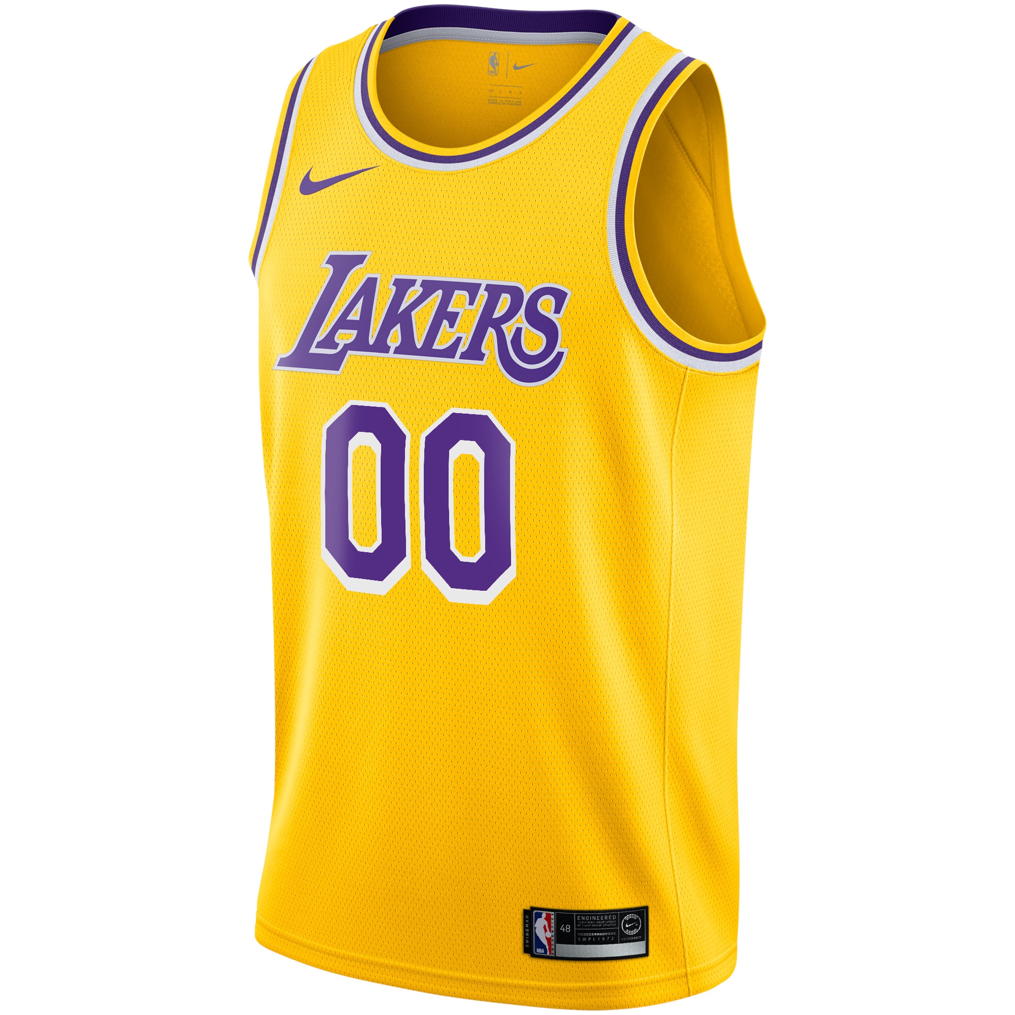 Alternative view of Nike Lakers Gold Jersey - Custom Name & Number - Fanatics