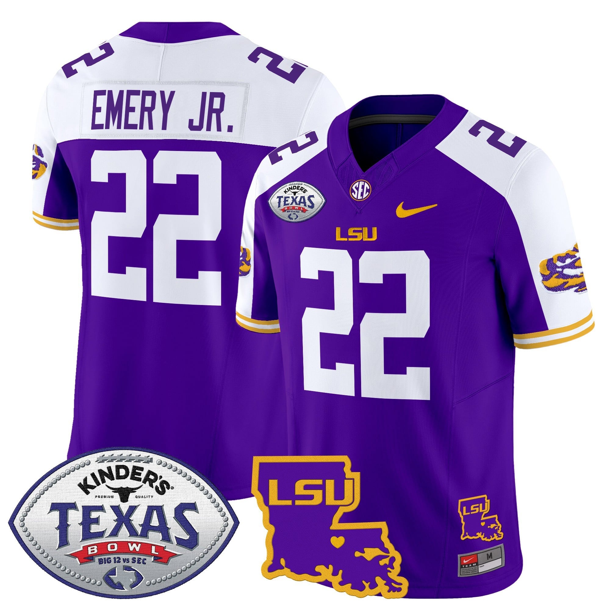 Alternative view of Nike LSU Nussmeier Purple Jersey - Nike LSU Tigers Nussmeier #13