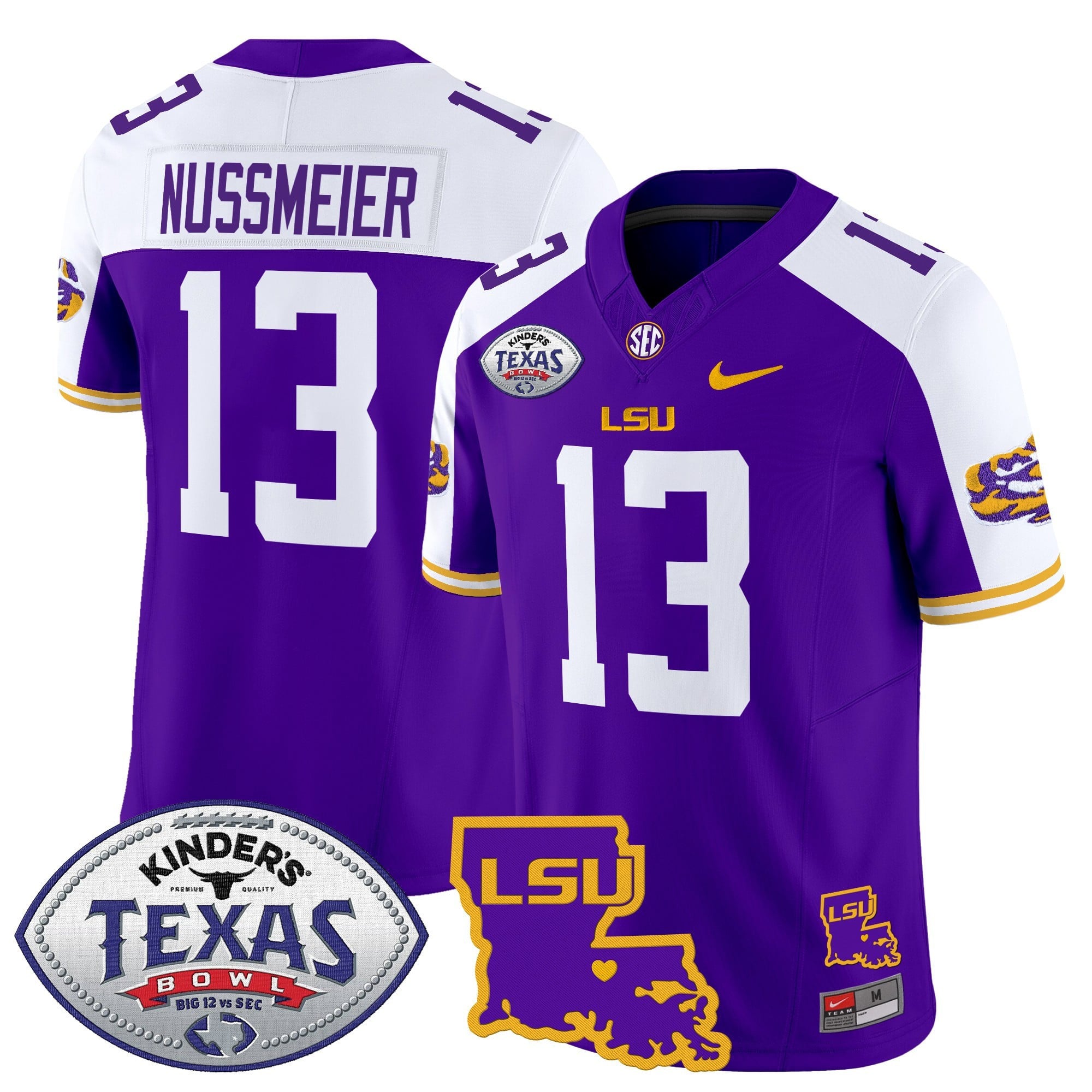 Nike LSU Nussmeier Purple Jersey - Nike LSU Tigers Nussmeier #13