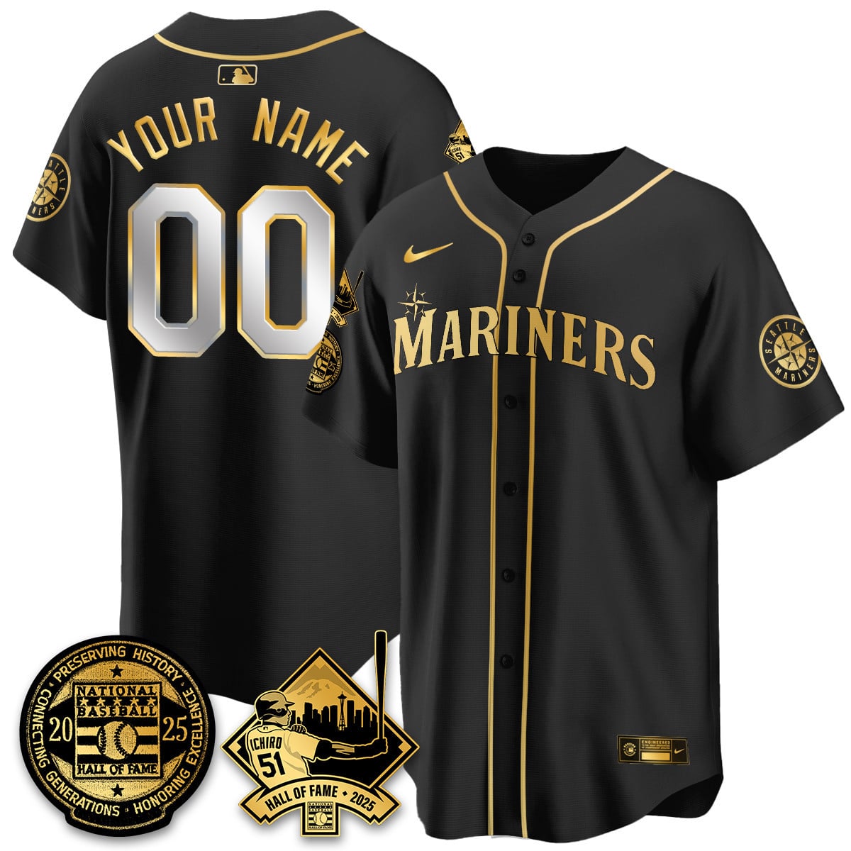 nike Mariners Ichiro Black Jersey - Mariners Ichiro Black Jersey