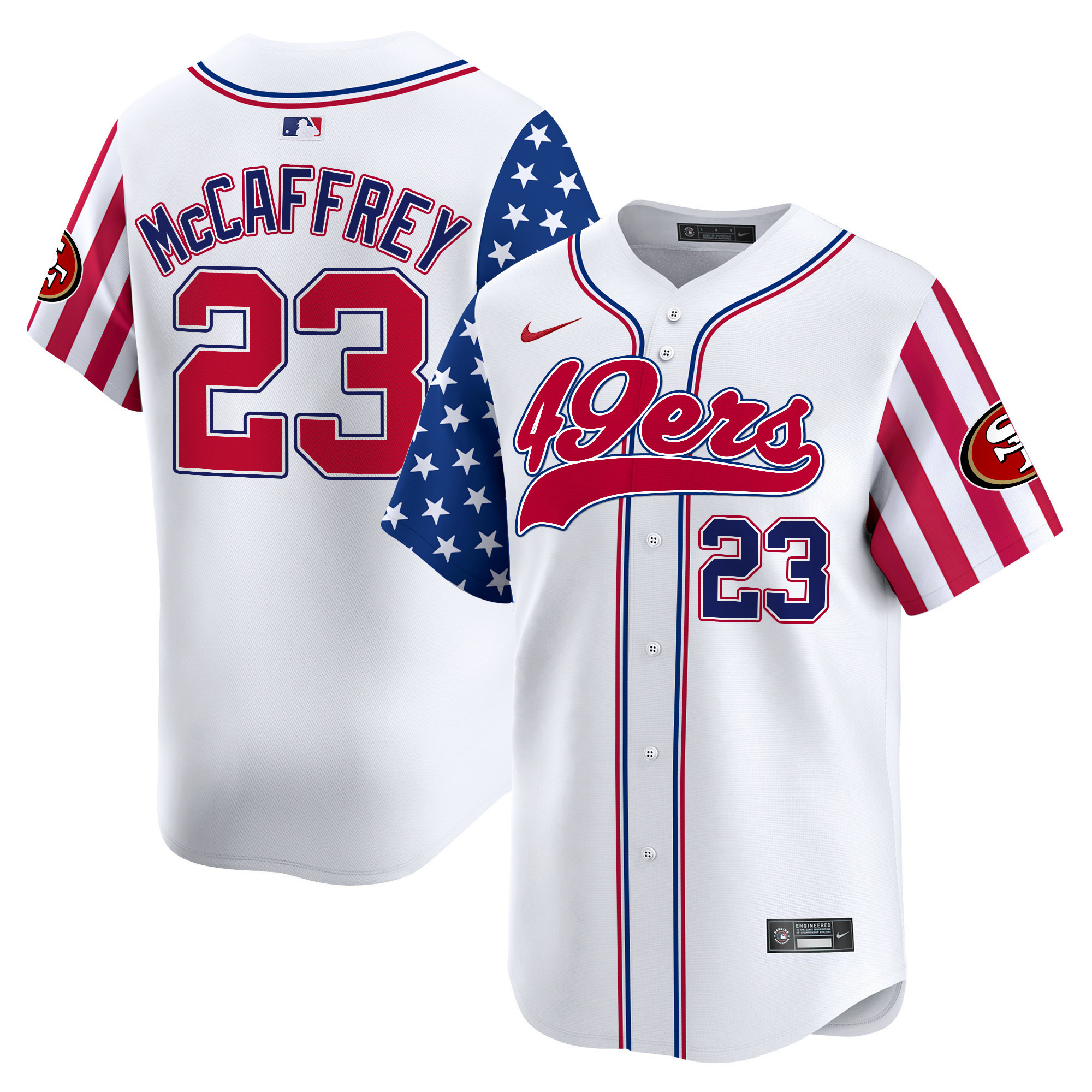 nike McCaffrey 49ers Americana Jersey - Nike McCaffrey 49ers Jersey