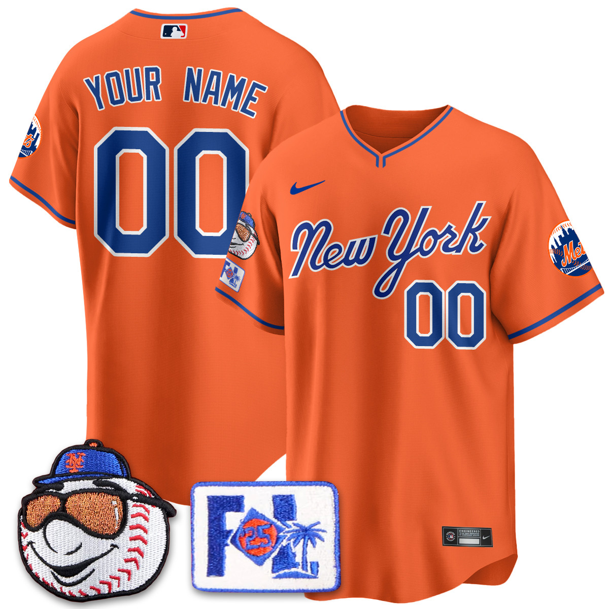 Alternative view of Nike Mets Black Alternate Jersey - Customizable Name & Number