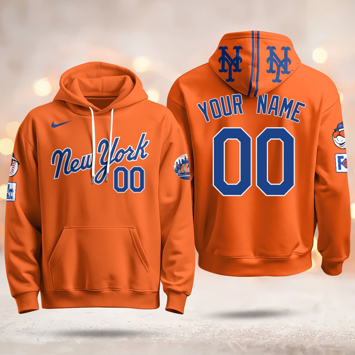 Alternative view of Nike Mets Black Hoodie - Customizable Name & Number