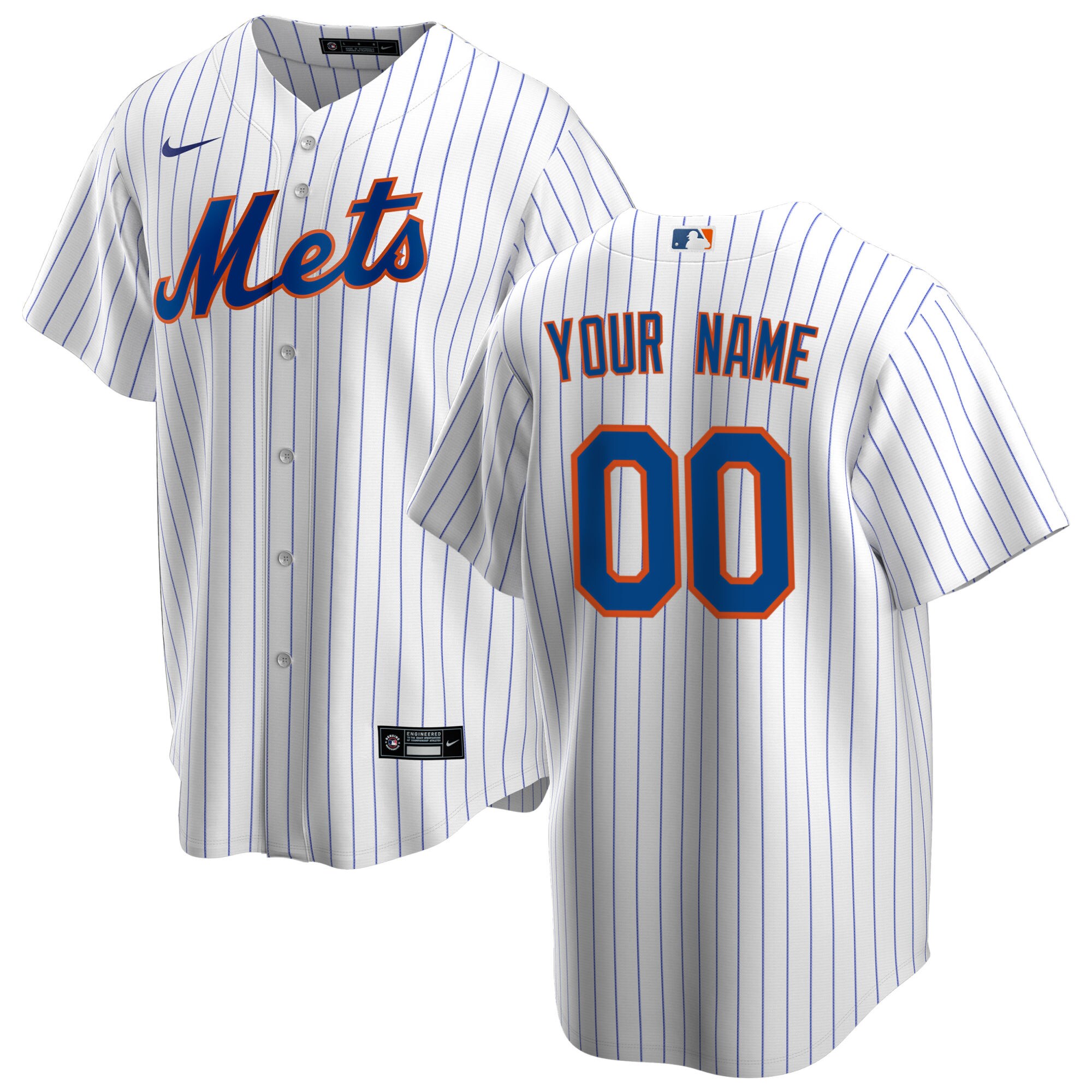 Nike Mets Pinstripe Custom - Personalized Jersey