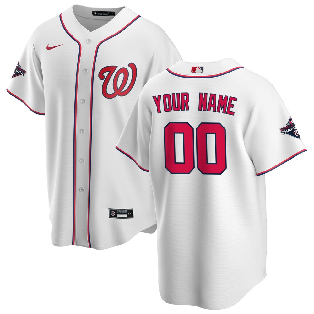 Nike Nationals White Custom Jersey - Personalized MLB Style