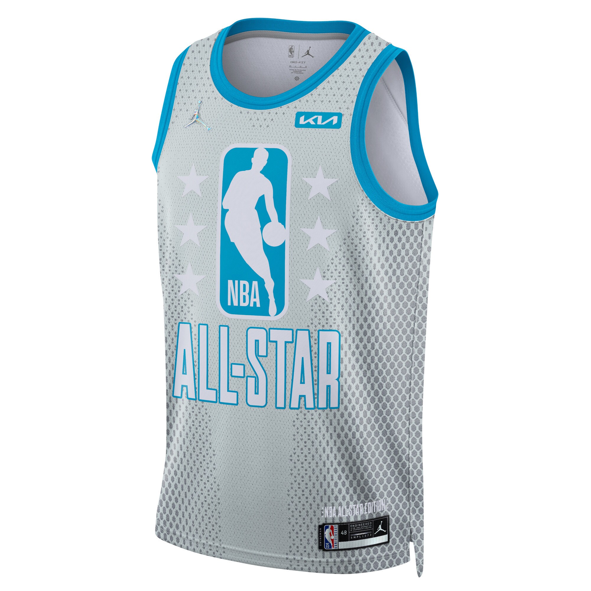 Nike NBA All-Star 2022 Jersey - Light Silver & Blue