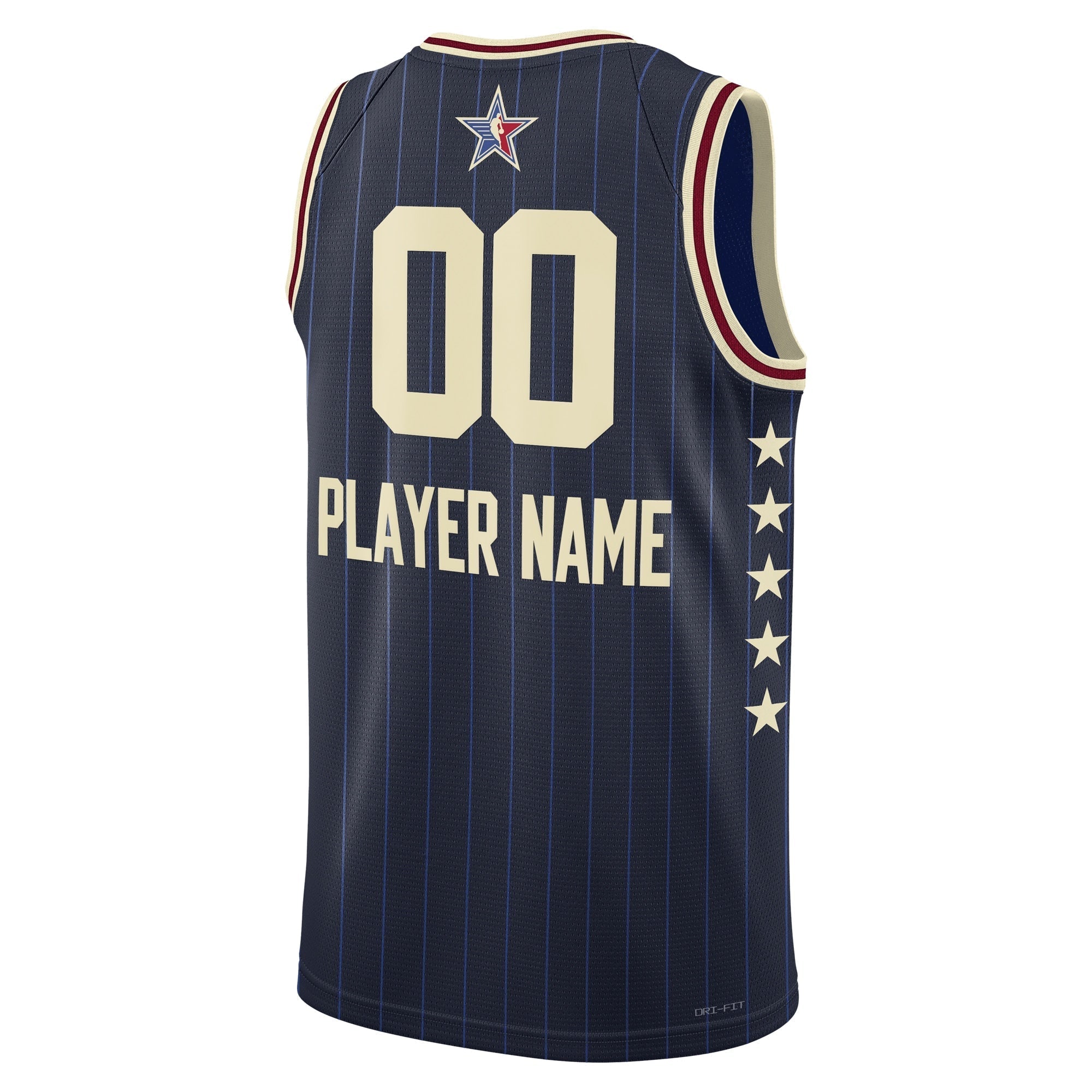 Alternative view of Nike NBA All-Star Navy Jersey - Custom Player Jersey