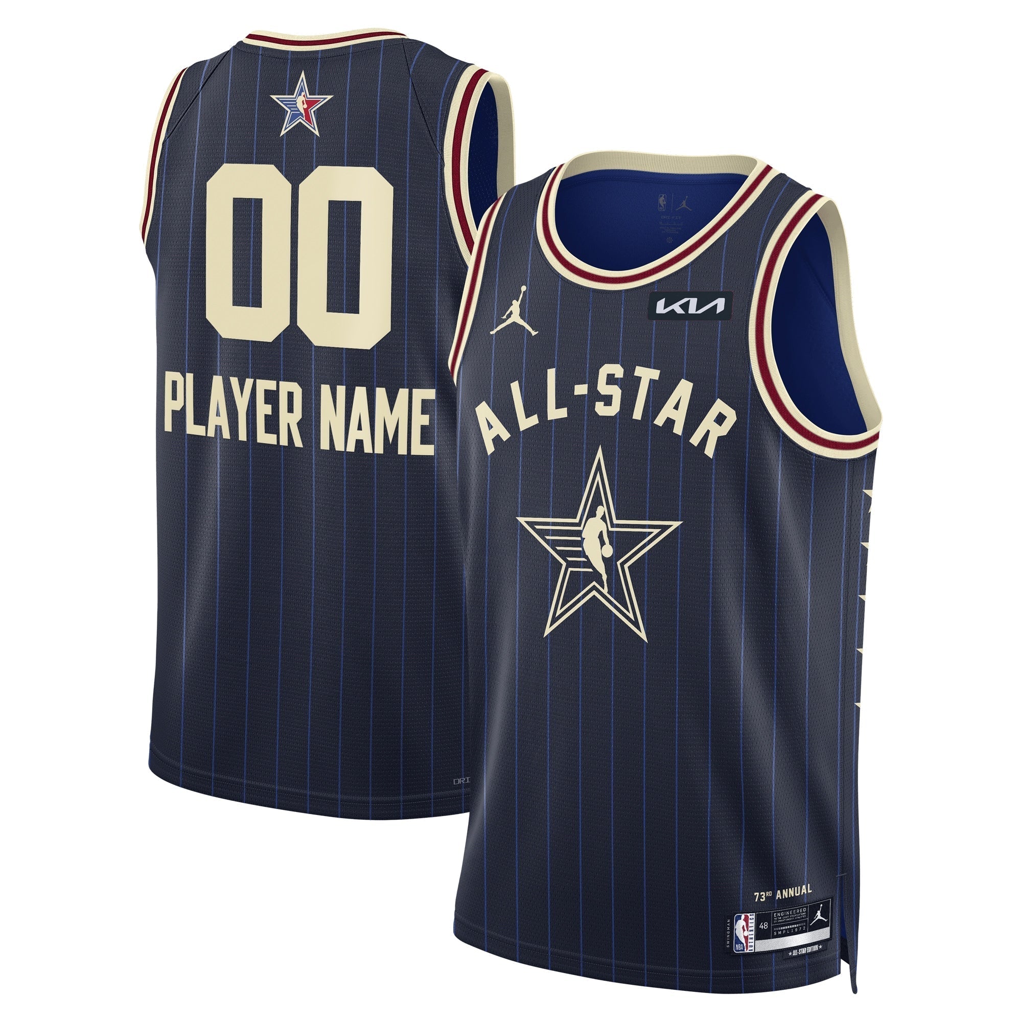 Nike NBA All-Star Navy Jersey - Custom Player Jersey