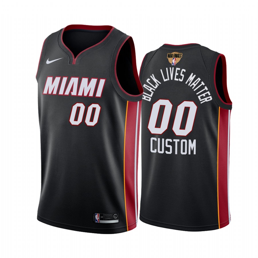 nike nba Miami Heat Black Custom Jersey - Nike Miami Heat Black Custom
