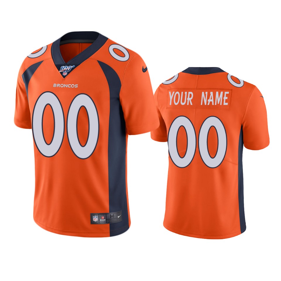 nike nfl Broncos Orange Custom Jersey - Nike Broncos Orange Custom 2