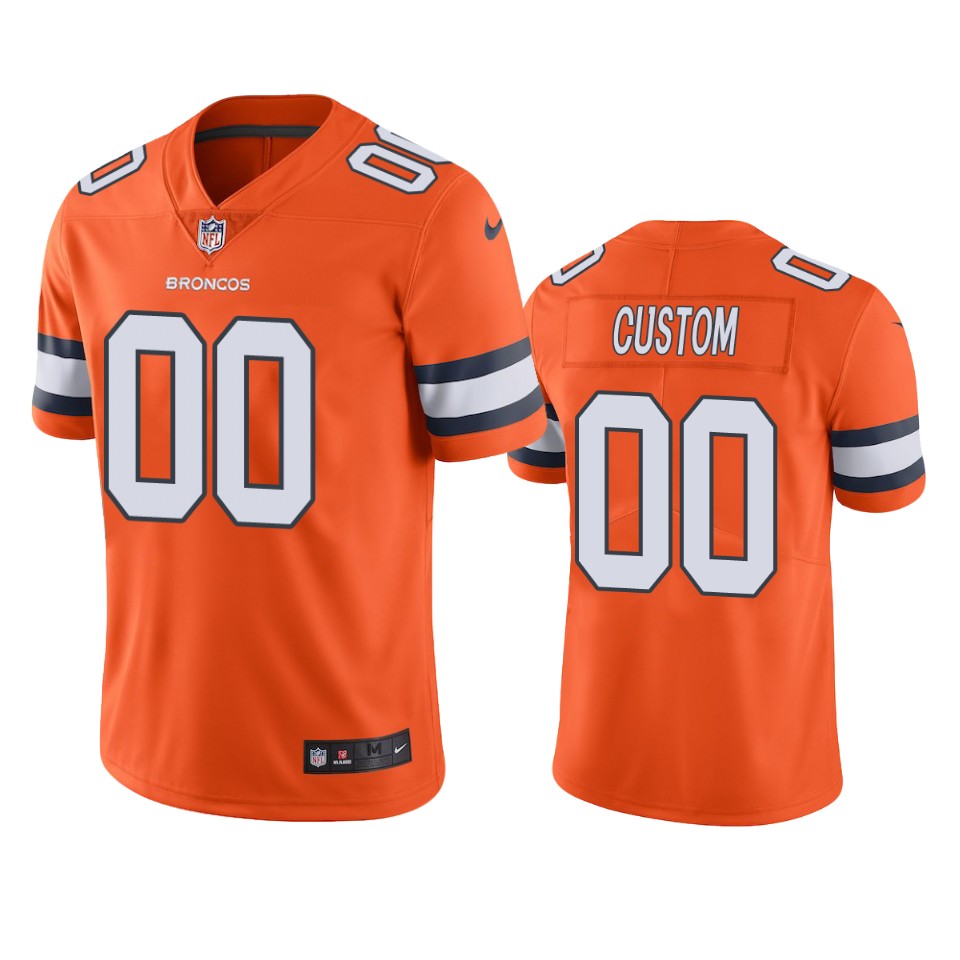 nike nfl Broncos Orange Custom Jersey - Nike Broncos Orange Custom 3