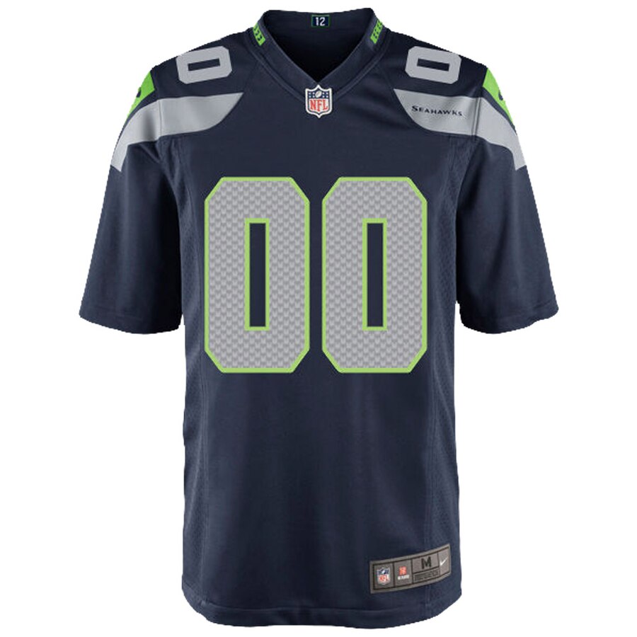 Alternative view of nike nfl Seahawks Navy Custom Jersey - Seahawks Navy Custom Jersey