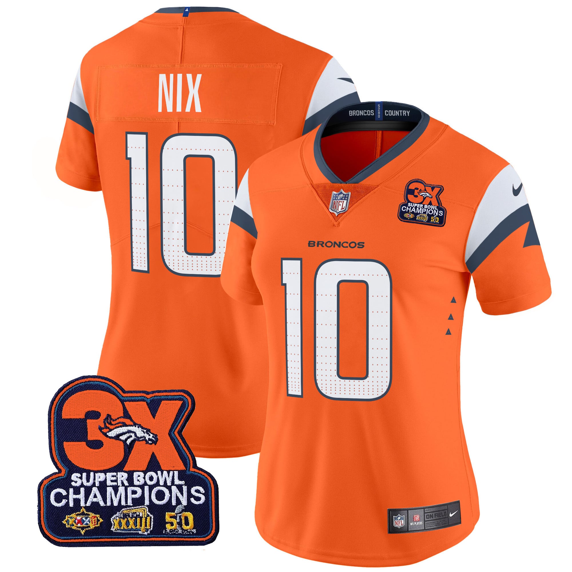 Nike Nix Broncos Jersey - Nike Nix Broncos Orange Jersey - Super Bowl