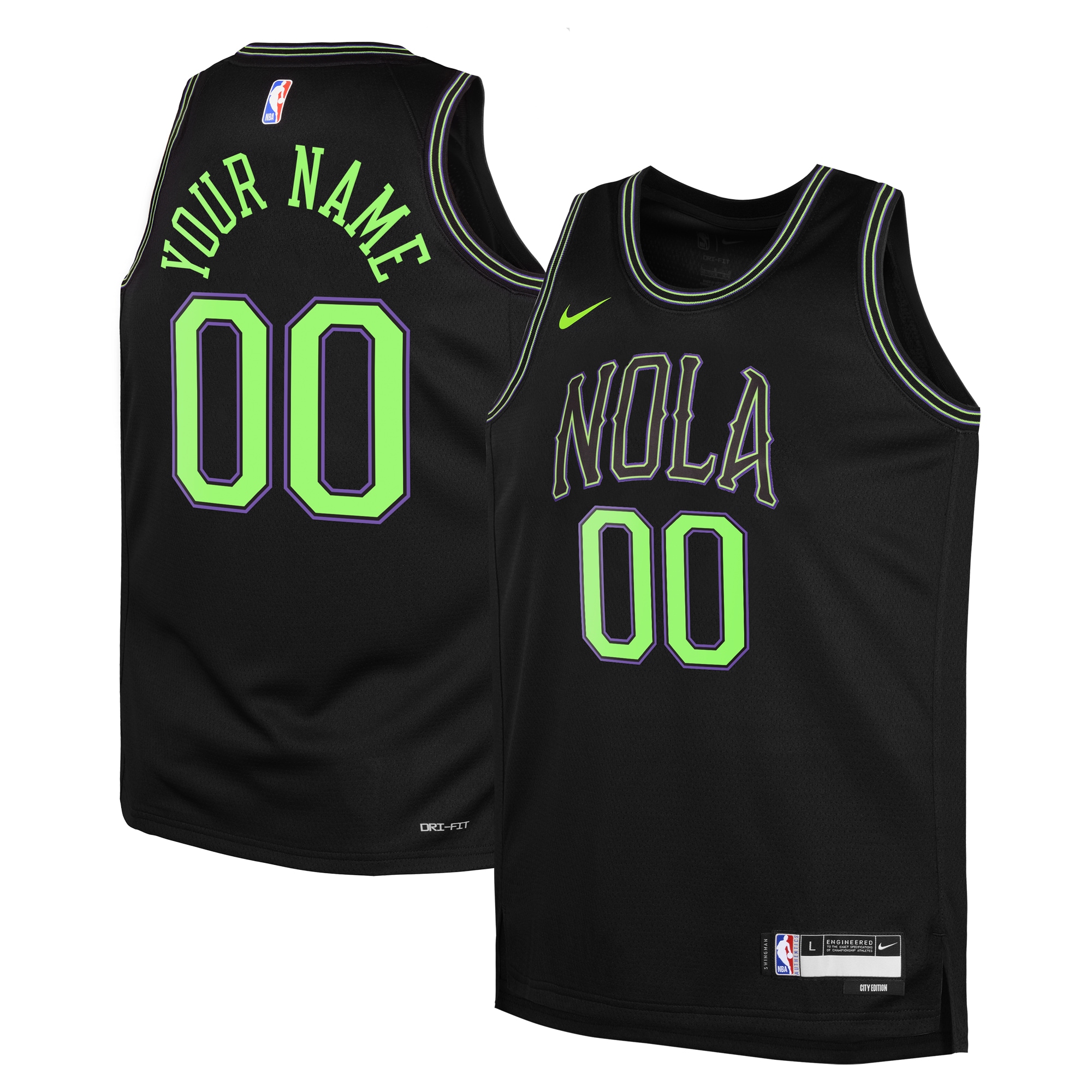 Nike NOLA Black Jersey - Custom City Edition