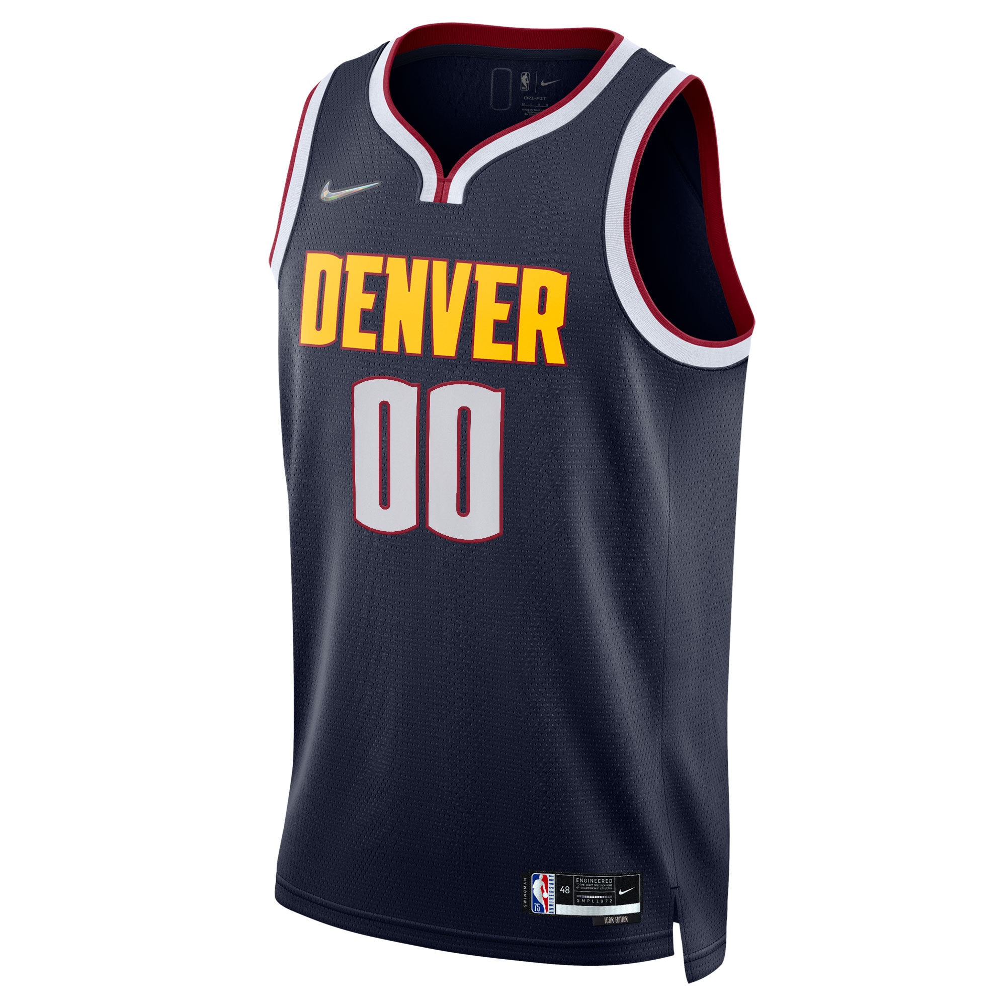 Alternative view of Nike Nuggets Navy Custom Jersey - Icon Edition - Personalize It!