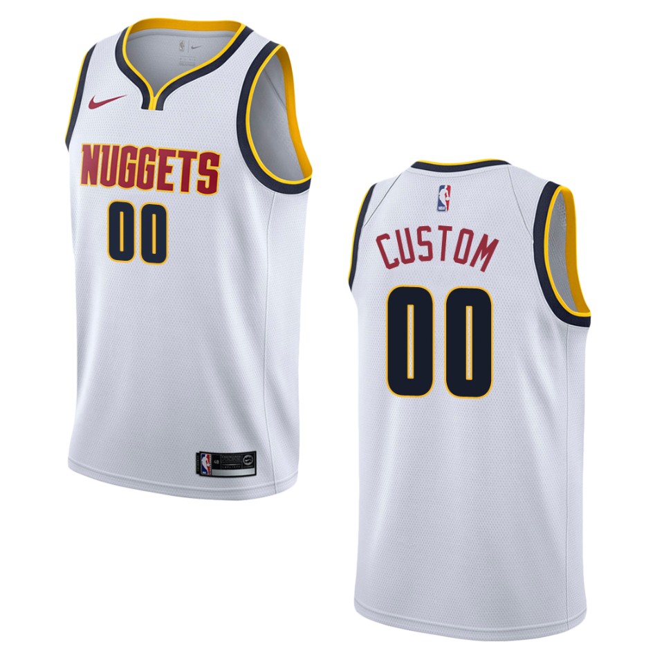 Nike Nuggets White Custom Jersey - Association Edition