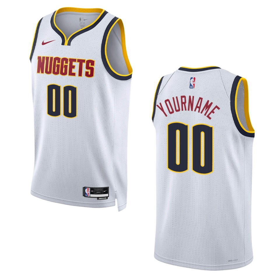 Nike Nuggets White Jersey Custom - Nike Nuggets White Jersey - Custom