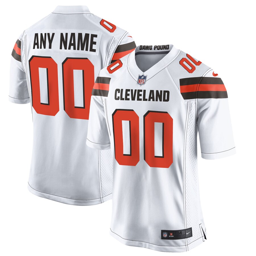 nike official Browns White Custom Jersey - Browns White Custom Jersey