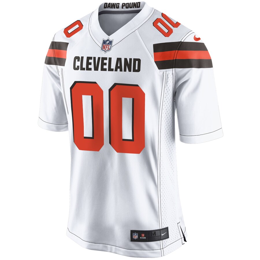 Alternative view of nike official Browns White Custom Jersey - Browns White Custom Jersey