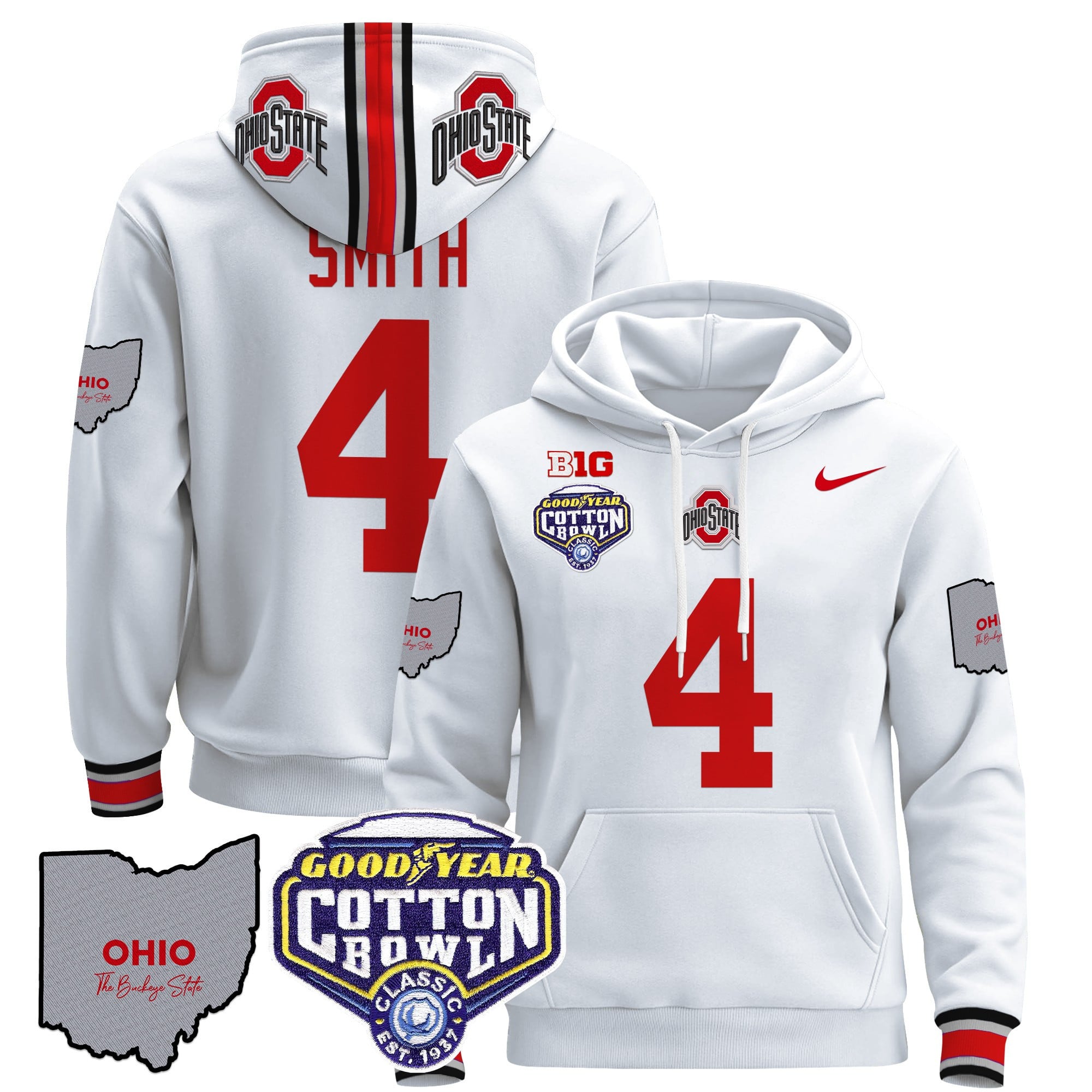 Nike Ohio State #4 Hoodie - Cotton Bowl Classic