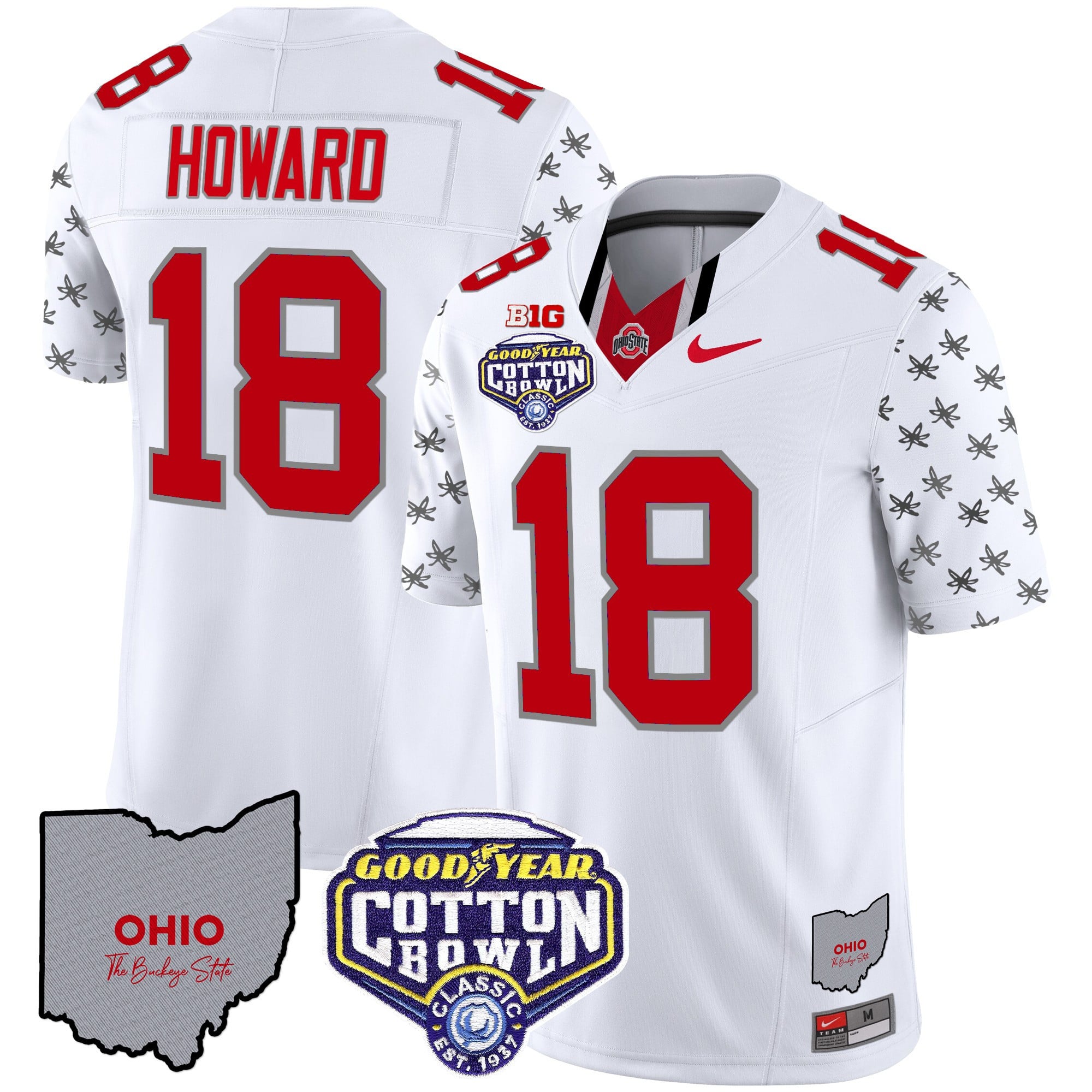 Alternative view of nike Ohio State Cotton Bowl Jersey - Nike Ohio State Smith #4 White