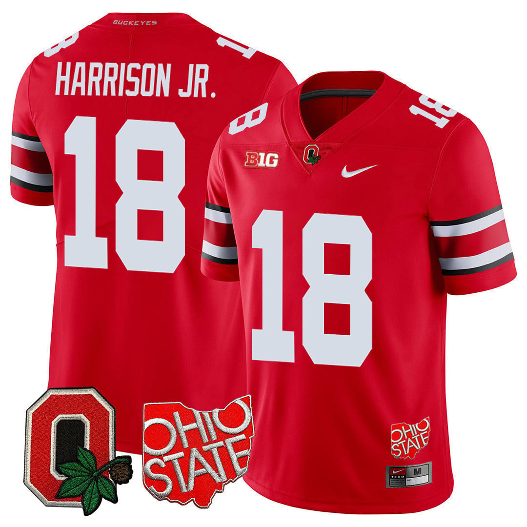 nike Ohio State Harrison Jr. Jersey - Nike Ohio State #18 Harrison Jr.