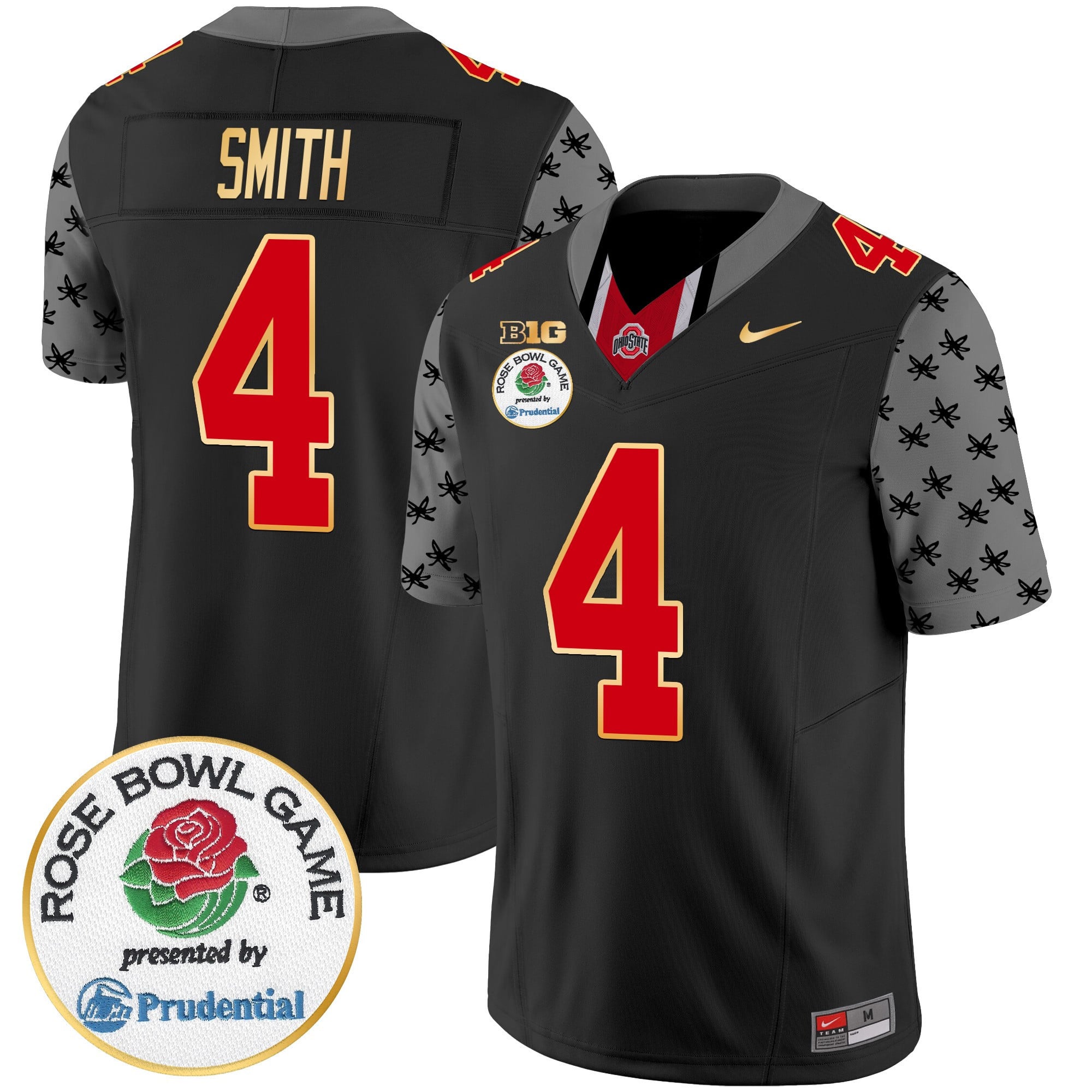 nike Ohio State Rose Bowl Jersey - Nike Ohio State Smith #4 Black Rose