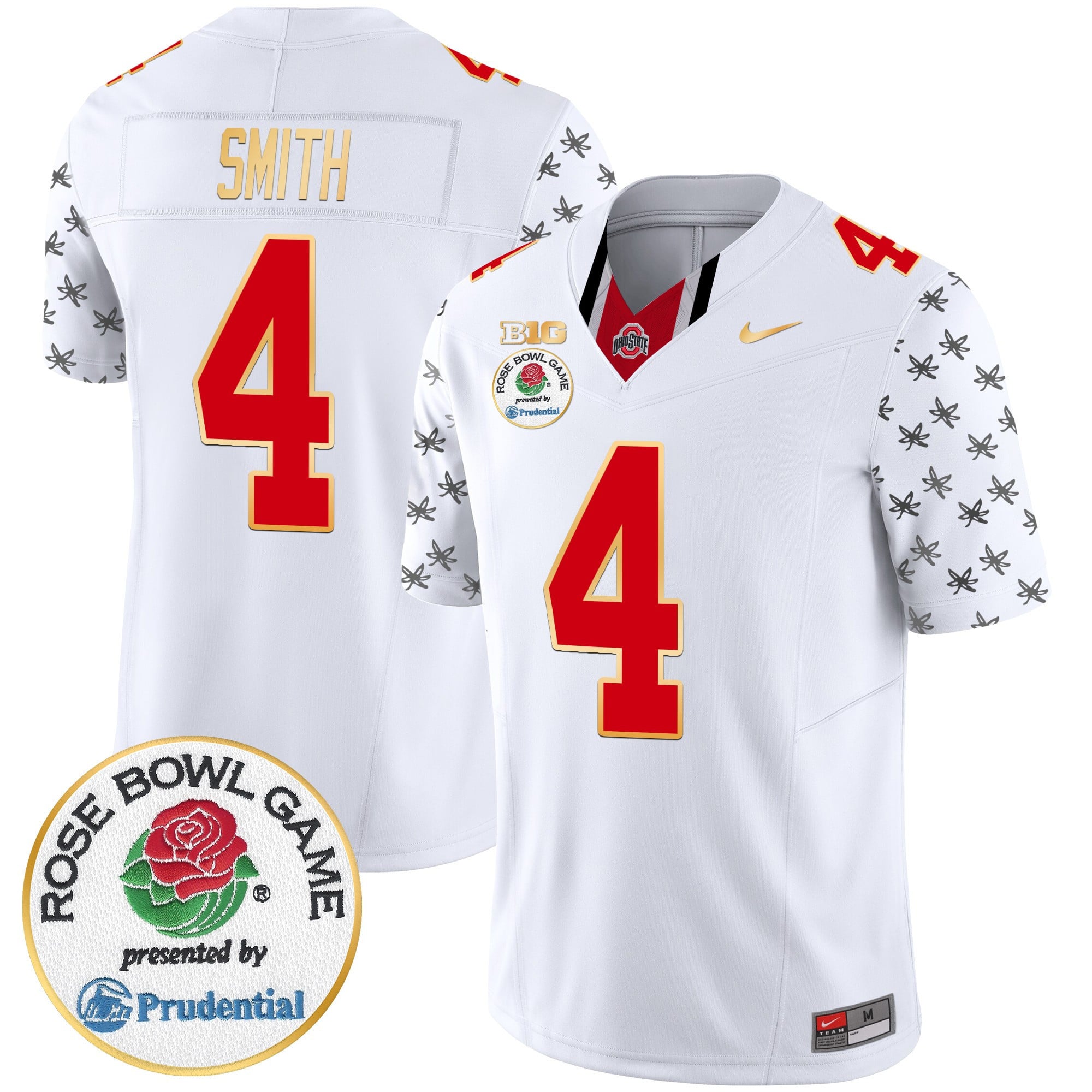 Alternative view of nike Ohio State Rose Bowl Jersey - Nike Ohio State Smith #4 Black Rose