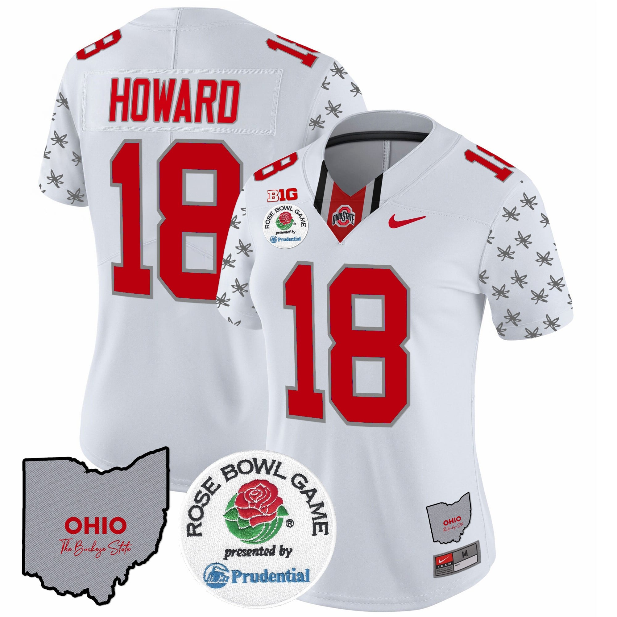 Alternative view of Nike Ohio State Smith #4 Jersey - Rose Bowl Edition