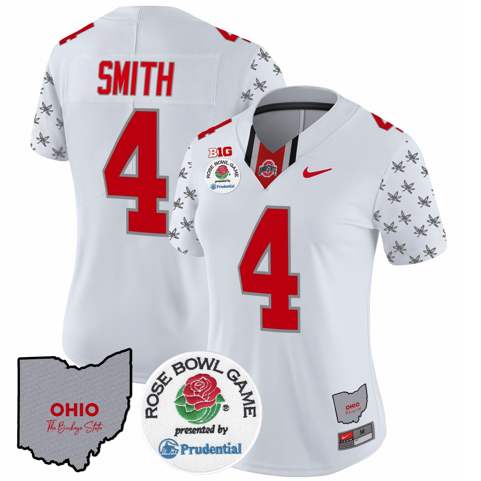 Nike Ohio State Smith #4 Jersey - Rose Bowl Edition
